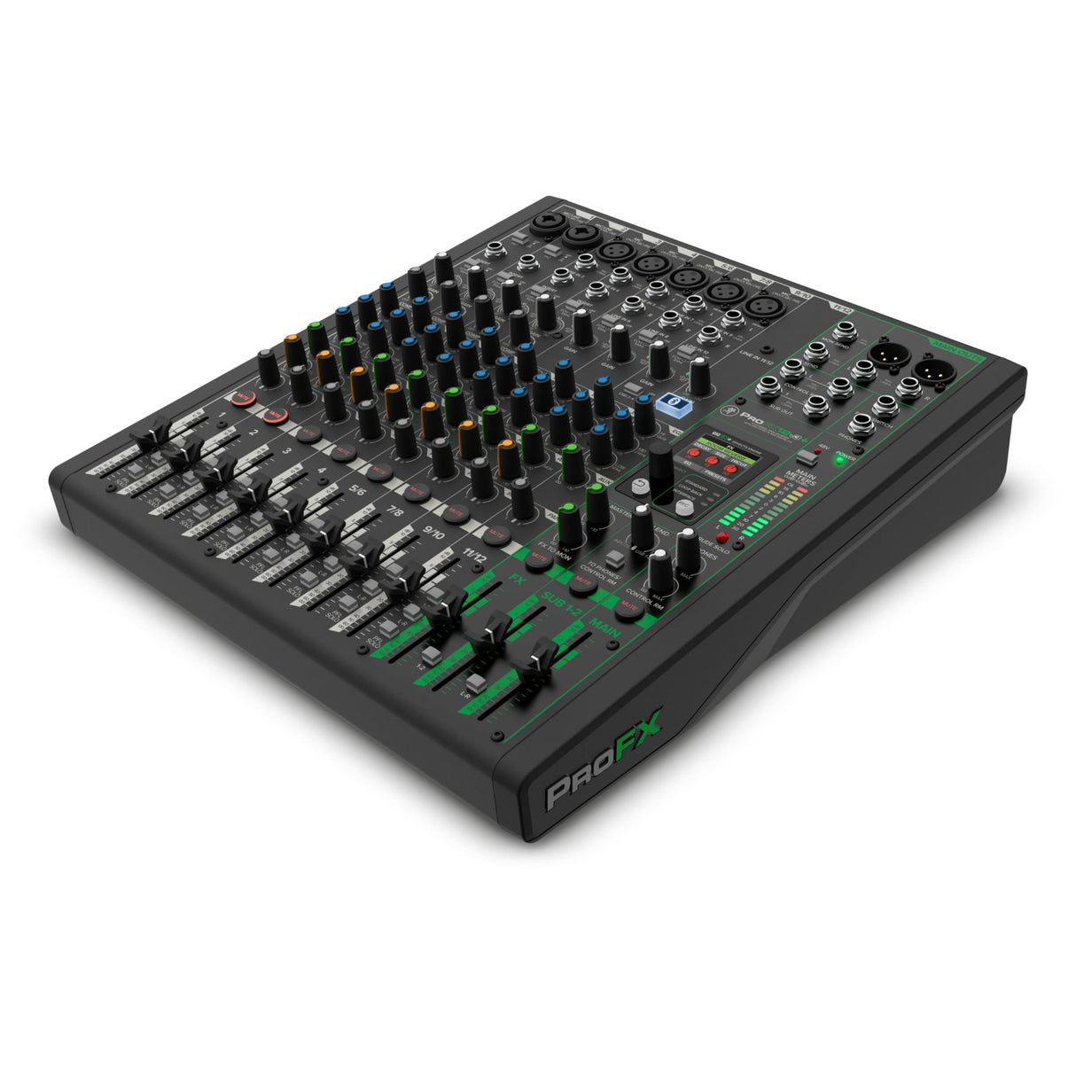 MACKIE ProFX12v3+ Mezclador Analógico de 12 Canales con Efectos Mejorados, Modos de Grabación USB y Bluetooth Negro