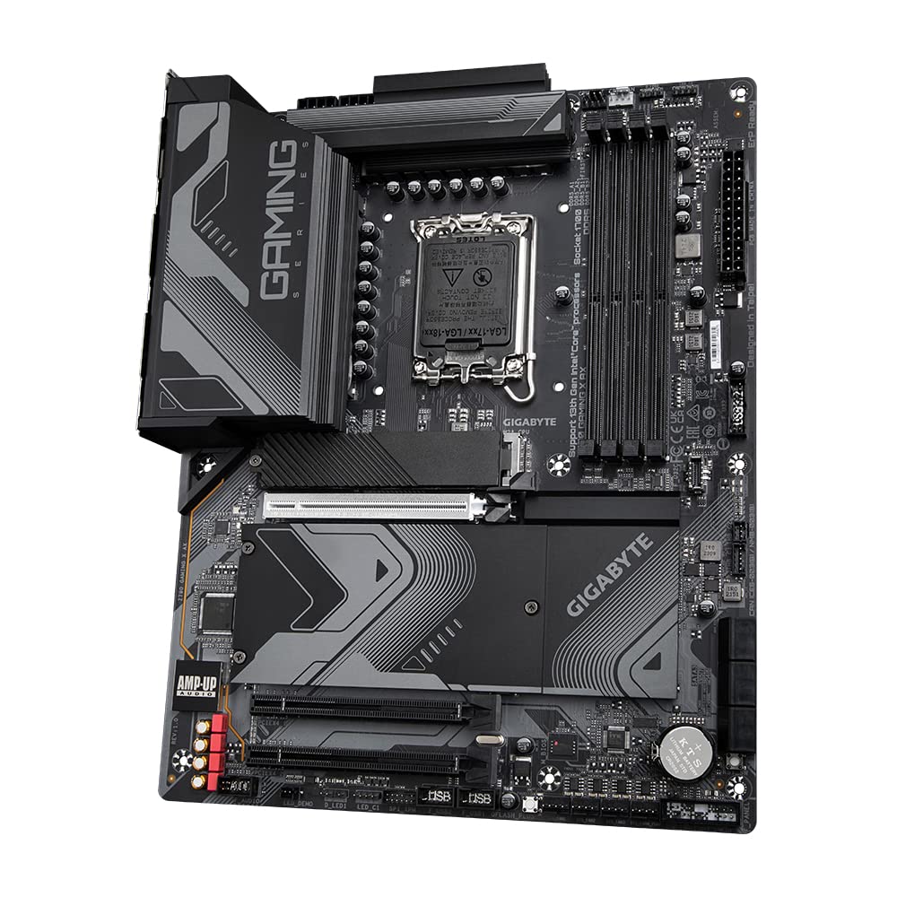 GIGABYTE Z790 Gaming X AX Placa Base - Compatible con procesadores Intel Core 14th CPUs, 16+1+2 Phases Digital VRM, up to 7600MHz DDR5 (OC), 4xPCIe 4.0 M.2, Wi-Fi 6E, 2.5GbE LAN, USB 3.2 Gen 2x2