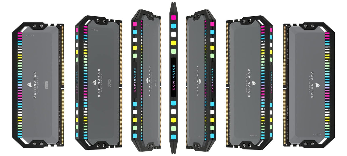 Corsair Dominator Platinum RGB DDR5 64 GB (2 x 32 GB) 5200MHz C40 Memoria optimizada de AMD (12 LED RGB CAPELLIX ultrabrillantes, Refrigeración DHX patentada, Compatibilidad con AMD Expo) Gris Frío