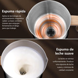 AMZCHEF 8-IN-1 Espumador de Leche Electrico 550 W | 600ml Calentador de Leche para Espumar Leche Caliente y Fría, Leche Caliente, Leche con Chocolate, Comida para Bebé a Base de Leche | Blanco
