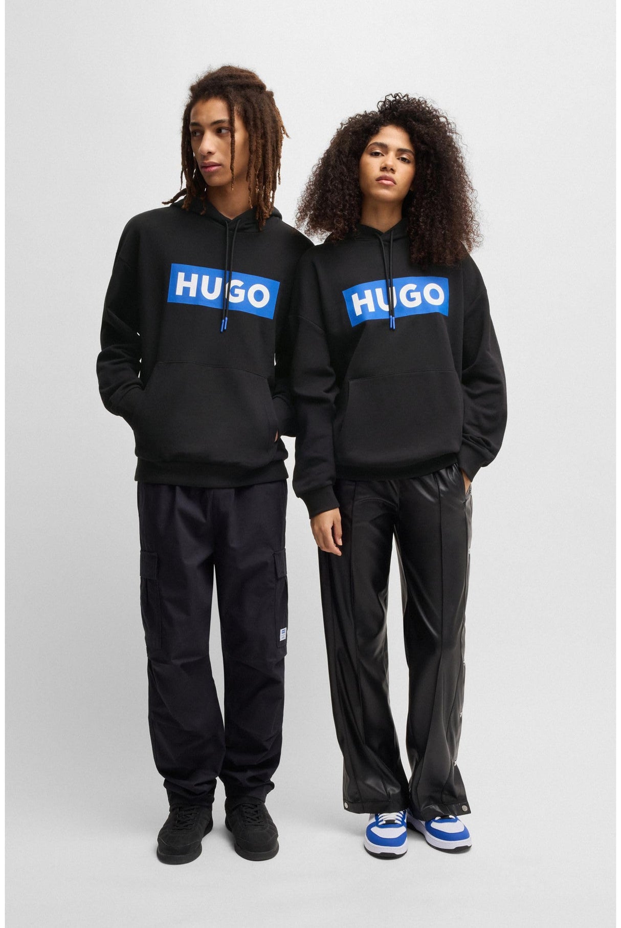 HUGO Nalves Jersey, Black1, XS para Hombre