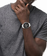 Tommy Hilfiger Reloj Analógico de Cuarzo Multifunción para Hombre con Correa de Acero Inoxidable Plateada - 1791967