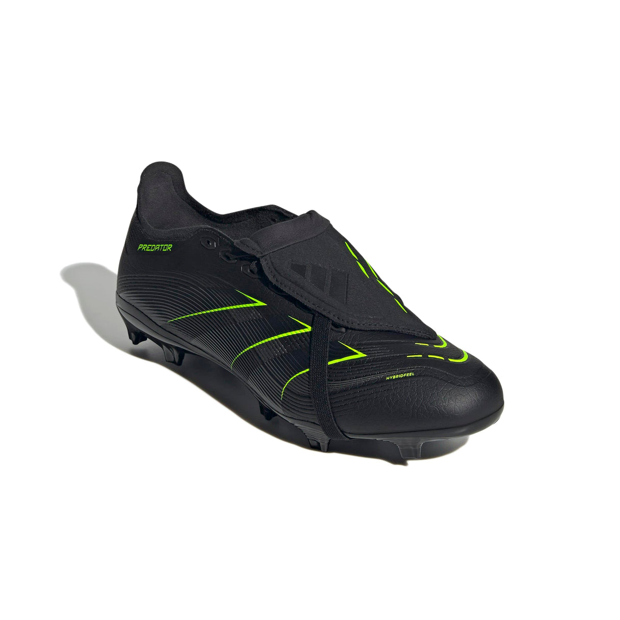 adidas Predator League Fold-Over Tongue Firm Multi Ground Football Boots, Botas de fútbol Unisex Adulto, Core Black/Carbon/Lucid Lemon, 45 1/3 EU