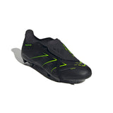 adidas Predator League Fold-Over Tongue Firm Multi Ground Football Boots, Botas de fútbol Unisex Adulto, Core Black/Carbon/Lucid Lemon, 45 1/3 EU