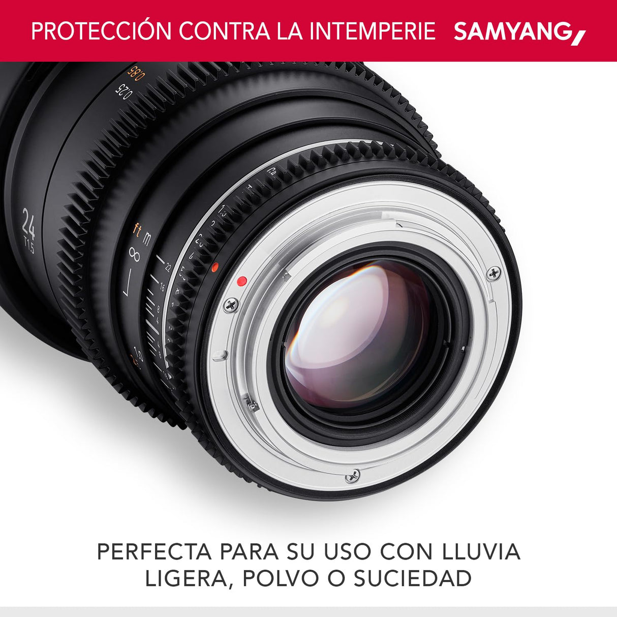 Samyang SA1514 - Lentes de Cámara Compatibles con 24MM T 1.5 MK2 MFT, Negro