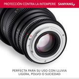 Samyang SA1514 - Lentes de Cámara Compatibles con 24MM T 1.5 MK2 MFT, Negro