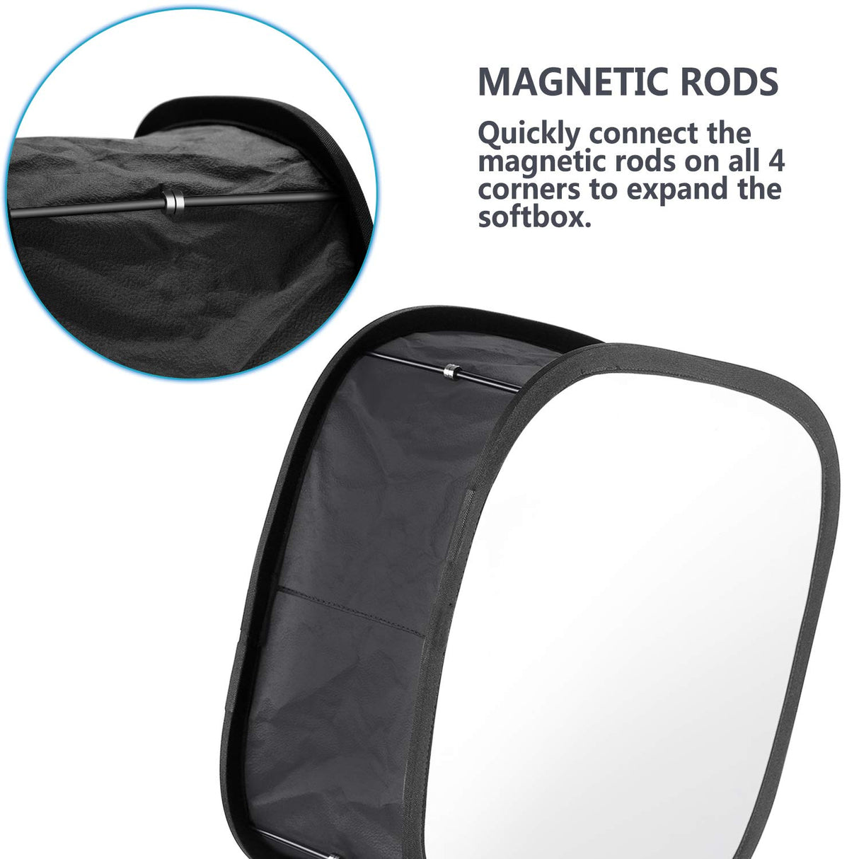NEEWER Paquete de 2 Softbox de Panel de Luz LED para Luz de Video 660 480, Difusor de Luz Plegable Exterior 16.3"x6.5" Interior 9.8"x8.7" para Grabación de Video en Estudio Fotográfico
