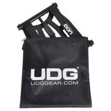 UDG Ultimate-DJ-Gear.COM Soporte para portátil Ajustable en Altura Color Negro - Estante telescópico Ajustable en Altura para portátil Que Gira 360°, Adecuado para DJs móviles y músicos electrónicos