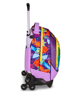 Seven Inside Out 2 Trolley Escuela Jack 3 Ruedas, Violeta, 3 en 1, Mochila Triple Uso con Carro Desenganchable, 33 L, Escuela Primaria, Niña