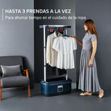 Rowenta Care For You First - Robot de planchado 1500 W, bajo consumo energético, elimina arrugas, desinfecta, refresca y elimina olores, hasta 3 prendas, diseño compacto, incluye accesorios, YR2020