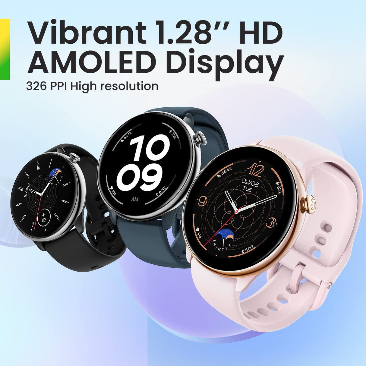 Amazfit GTR Mini Smartwatch Reloj Inteligente, 5 Posiciones satélite GPS, 1,28 "AMOLED, 326 PPI, 120+ Modos Deportivo, SpO2, Monitor de frecuencia cardíaca, 5 ATM Impermeable, Monitor de sueño