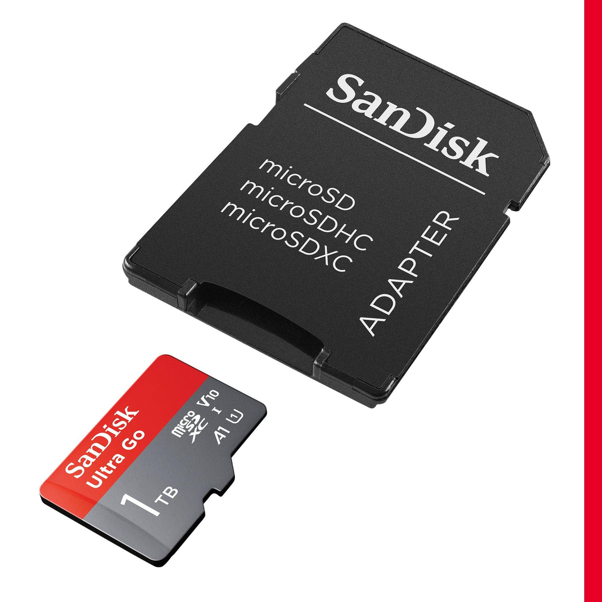 SanDisk 1TB Ultra Go Tarjeta Micro SDXC + Adaptador SD, para Smartphones y tabletas Android, hasta 150 MB/s, Video Full HDD, V10, El Rendimiento A1, UHS-I, Class 10, U1, para Amazon