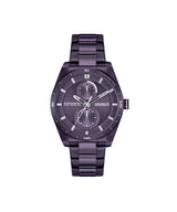 HUGO Reloj Analógico de Cuarzo Multifunción para Mujer Colección #Fast FOR Her con Correa de Acero Inoxidable Púrpura - 1540170