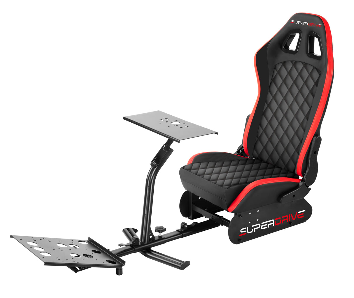 Asiento de cubo de simulación Superdrive con soporte para volante y pedales - Cabina de simulación Superdrive para volantes de PS5, Xbox Serie X/S, PS4, Xbox One y PC