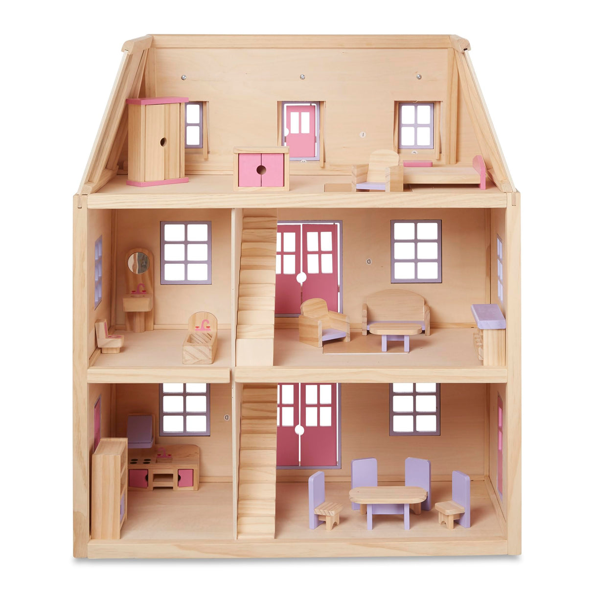 Melissa & Doug Casa de muñecas de Madera de Varios Pisos