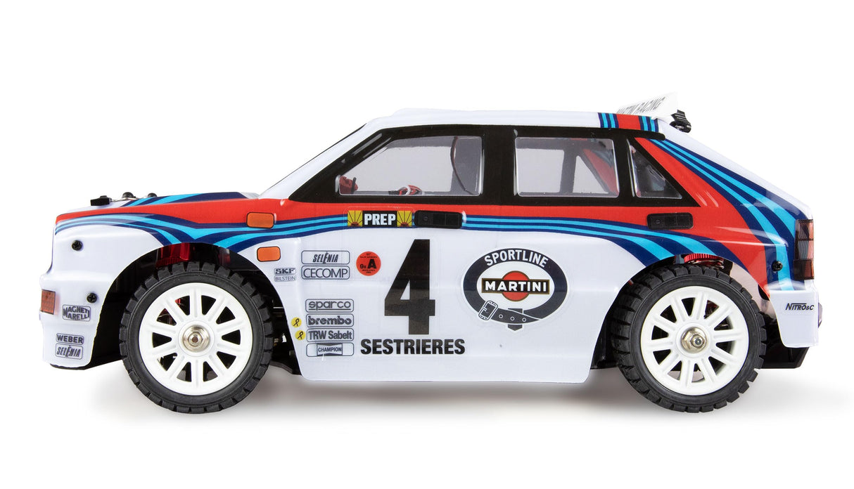 Amewi Hyper Go Lancia Delta HF Integrale Rallye/Drift 4WD RC teledirigido 1:14 RTR, Color Blanco