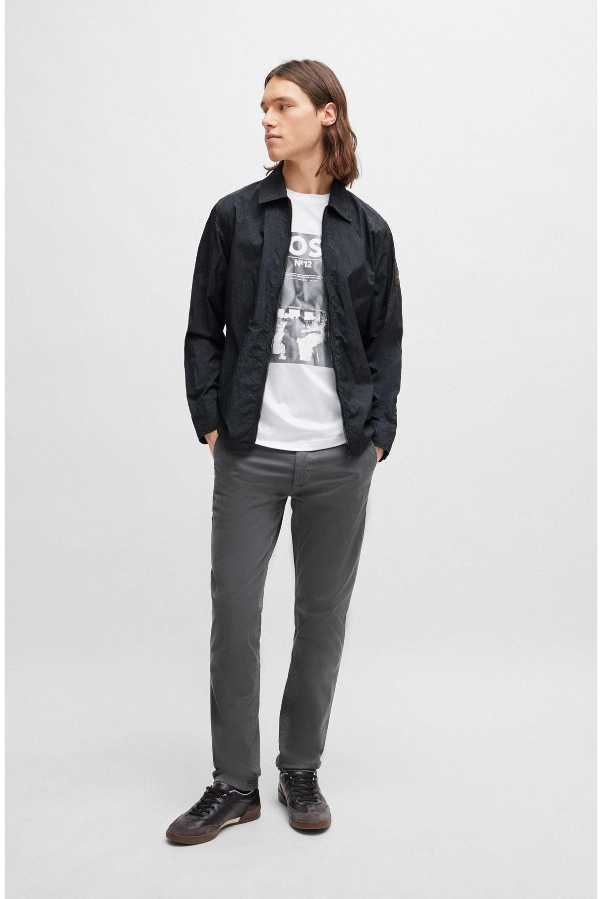 BOSS Chino_slim, Pantalones Planos Hombre, Grey20, 33W / 32L