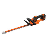 BLACK+DECKER Cortasetos 36V, Batería 2.5Ah, Cuchilla Doble Acción 55cm, Doble Interruptor y Mango, Tecnología Powercommand, Incluye Batería y Cargador 1,3A, BCHTS3625L1-QW