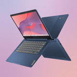 Lenovo IdeaPad Slim 3 Chromebook Gen 8 - Ordenador Portátil 14" FHD (MediaTek Kompanio 520, 4GB RAM, 64GB eMMC, Arm Mali-G52 2EE MC2 GPU, ChromeOS) BLU - Teclado QWERTY Español