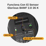 Glorious Gaming Series 2 Pro Ratón Gaming inalámbrico - Compacto, superligero 55 g, sondeo de 8K, Sensor de 26K, switches ópticos, e-Sports, PC Gaming, Agarre de Garra, Juegos FPS - Negro