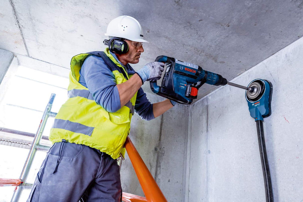 Bosch Professional BITURBO GBH 18V-45 C - Martillo perforador a batería (Brushless, 18V, 12,5 J, Ø máx. hormigón 45 mm, SDS max, Connectivity, sin batería, en maletín)