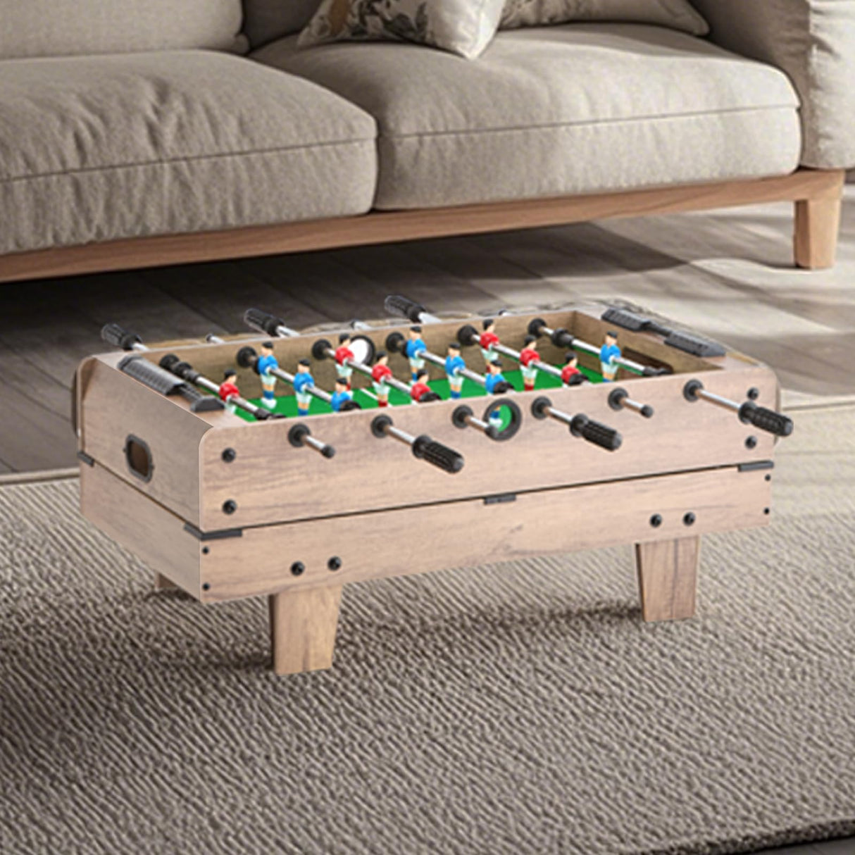 VEVOR Mesa de Juego Combinada 4 en 1 de Hockey de Aire de 82 cm, con Billar, Hockey, Futbolín, Ping Pong, Empujadores y Discos, Mesa de Juegos Deportivos a Niños, Sala de Juegos Familiar, Oficina