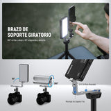 NEEWER - Lámpara de vídeo RGB de 12 W, Panel LED para Streaming, Selfie, 2500 K-10000 K CRI97+, Control App/2.4 G, batería 4300 mAh, Soporte de Escritorio para Vlogging, grabación de vídeo, Podcast
