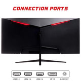 Itek Monitor GGC - 30" Curved R1800, WFHD 2560x1080 UltraWiide, VA, 200Hz, 21:9, 1ms MPRT, 3xHDMI, DP, Audio, HDR Ready, Adapt Sync, Negro