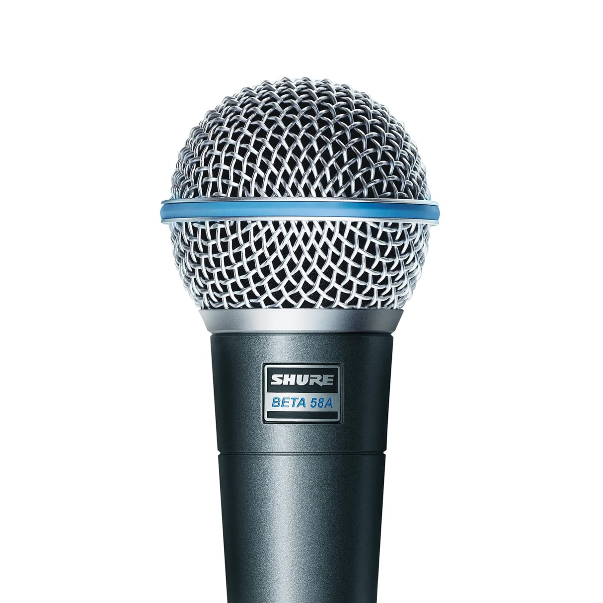 Shure Beta 58A Micrófono Vocal dinámico supercardioide de un Solo Elemento para Escenario y Estudio, Incluye Adaptador de Soporte Ajustable A25D, Adaptador de Rosca de 5/8 a 3/8
