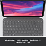 Logitech Funda Combo Touch con teclado desmontable para iPad (7.ª, 8.ª, 9.ª y 10.ª generación y iPadOS 13.4 o posterior), diseño PAN Nordic, color grafito