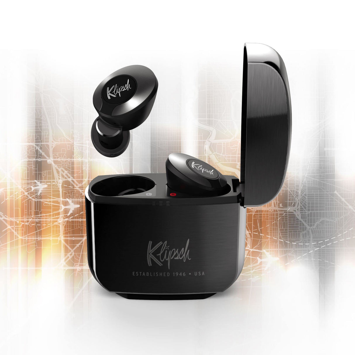 Klipsch T5 II True Wireless ANC Gun Metal - Auriculares inalámbricos Bluetooth 5.0, Control Táctil, InEar, Control de Llamadas, Reducción de Ruido Activo, Noise Cancelling, Negro Metal