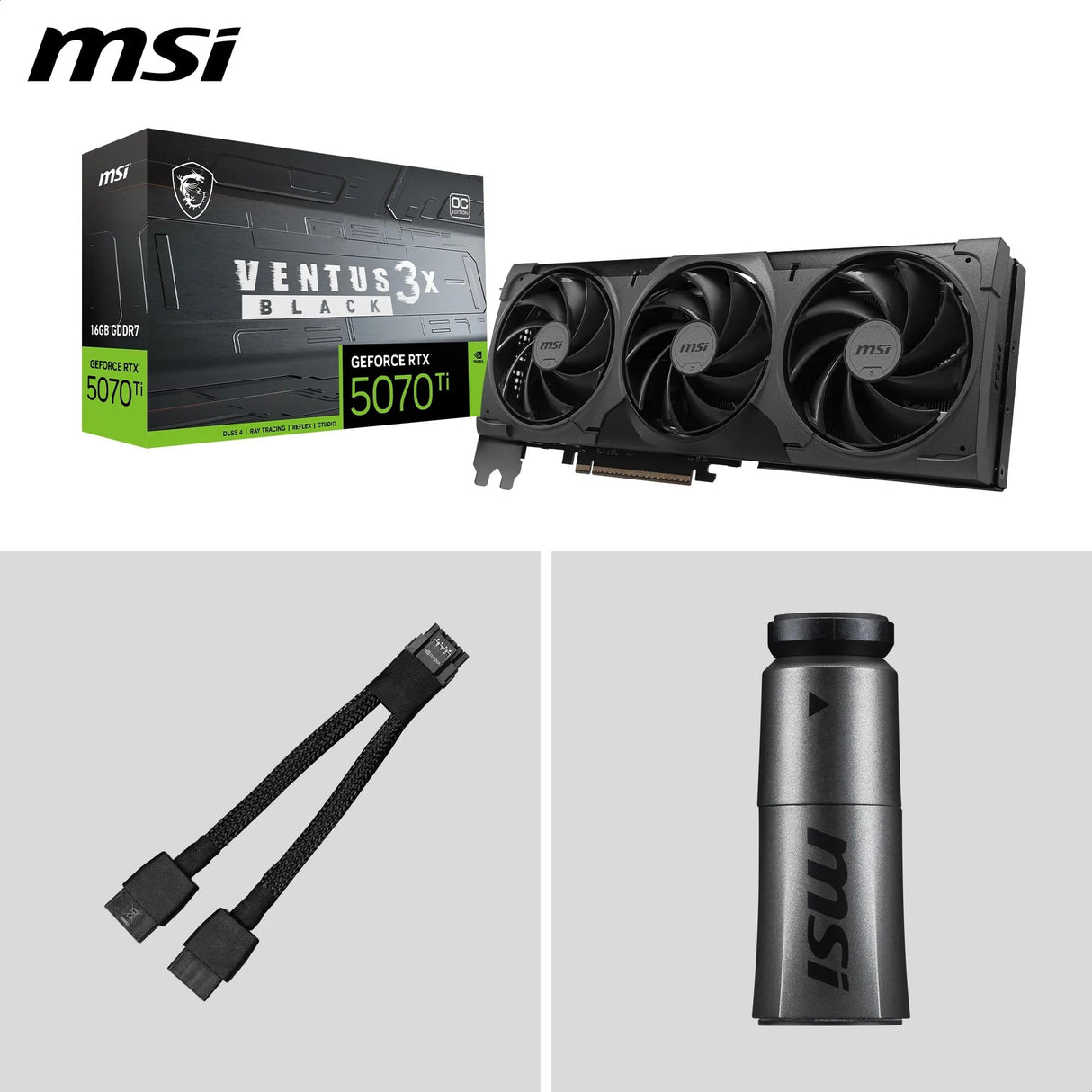 MSI GeForce RTX 5080 16G Ventus 3X OC Negro