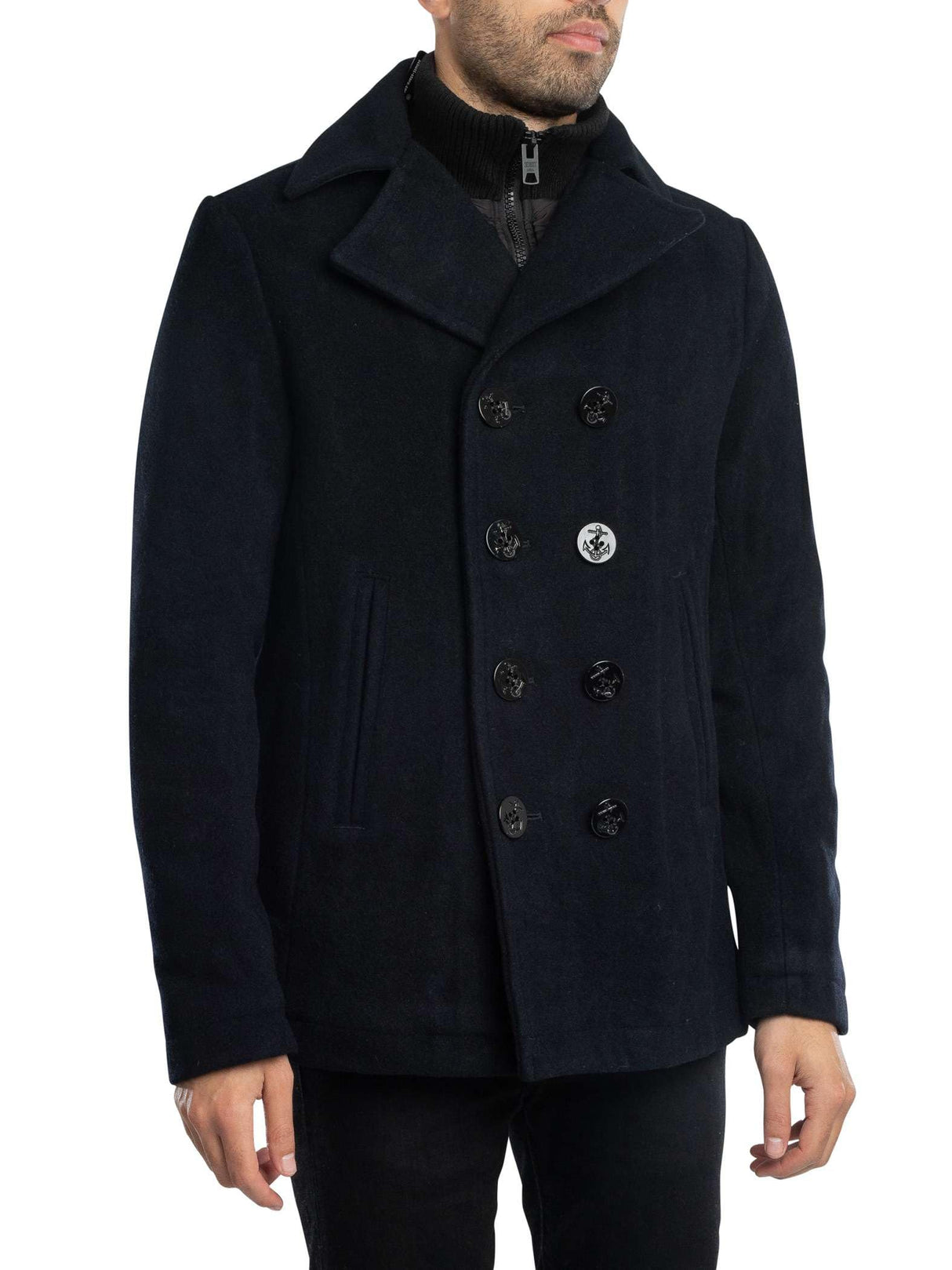 Schott NYC CYCLONE2, Chaqueta, Hombre, Azul Marino Oscuro, M