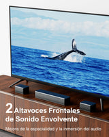 ULTIMEA 7.1 Barra de Sonido Surround Virtual, 8 Altoparlantes de Alto Rendimiento, Subwoofer Inalámbrico de 6.5", con Control a través de App, Sistema de Audio para Home Cinema, Poseidon D70