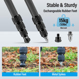 SIRUI AM-284 Profesional Carbono Fibra Travel Viaje tripode trípode Tripod para Camara cámara Reflex fotografia,Altura 7–117.5 cm,Carga Máxima 15 kg,4 Secciones de Patas, Bloqueo de Patas Giratorio