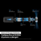 SAMSUNG Aspiradora inalámbrica Jet™ 60 Turbo VS15A6031R1/ET, sin Bolsa, Potencia 150 W, hasta 40 min de autonomía, Menta