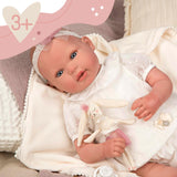 ARIAS - Muñeca Reborn Naroa de 45 cm con Manta y Muñequito, Bebé Realista con Ropita, Chupete y Chupetero, Extremidades de Vinyl y Cuerpo Blando, Juguete para Niños y Niñas +3 años (ARI98088)