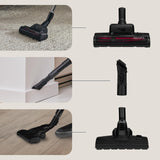 ZEEGMA ZONDER VERRE FLOW Aspiradora Sin Bolsa 2 Filtros Higiénicos Para Alérgicos Succión 21000 Pa, Cepillo para Parquet, Turbobrush, 800 W Cable 9m, Funcionamiento Silencioso Cartuchos Aromáticos