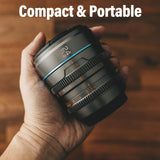 SIRUI Night Walker 24mm Lente de Cine con Enfoque Manual, Lente de Gran Apertura T1.2 con Montura S35 de M4/3 Montura, para BMPCC4K, GH5II, GH6, Z CAM (MS24M-G, MFT Montura, Gris)