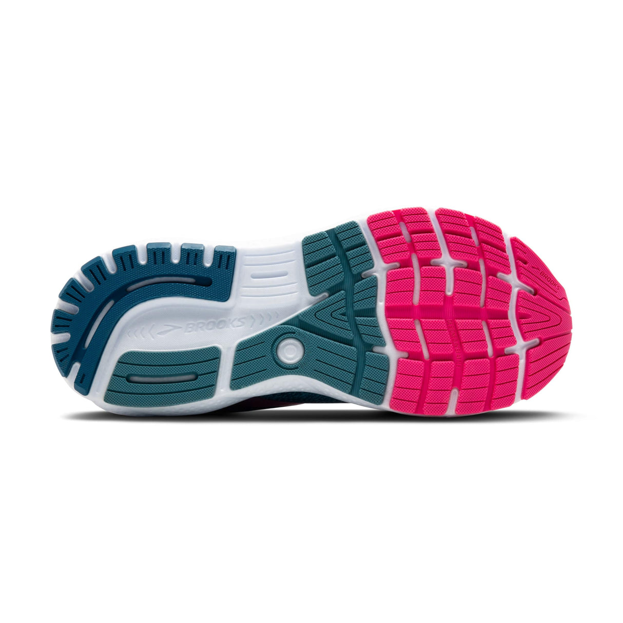 BROOKS Ghost 16 GTX, Sneaker Mujer, Azul marroquí/Rosa/Amarillo, 37.5 EU