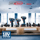 Bosch Professional 18V System GSR 18V-90 FC - Atornillador a batería (Brushless, 64 Nm, 3 cabezales FlexiClick, en L-BOXX)