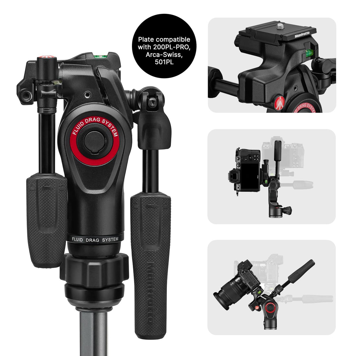 MANFROTTO Kit Trépied BEFREE GT Pro ALU + rotule 3D