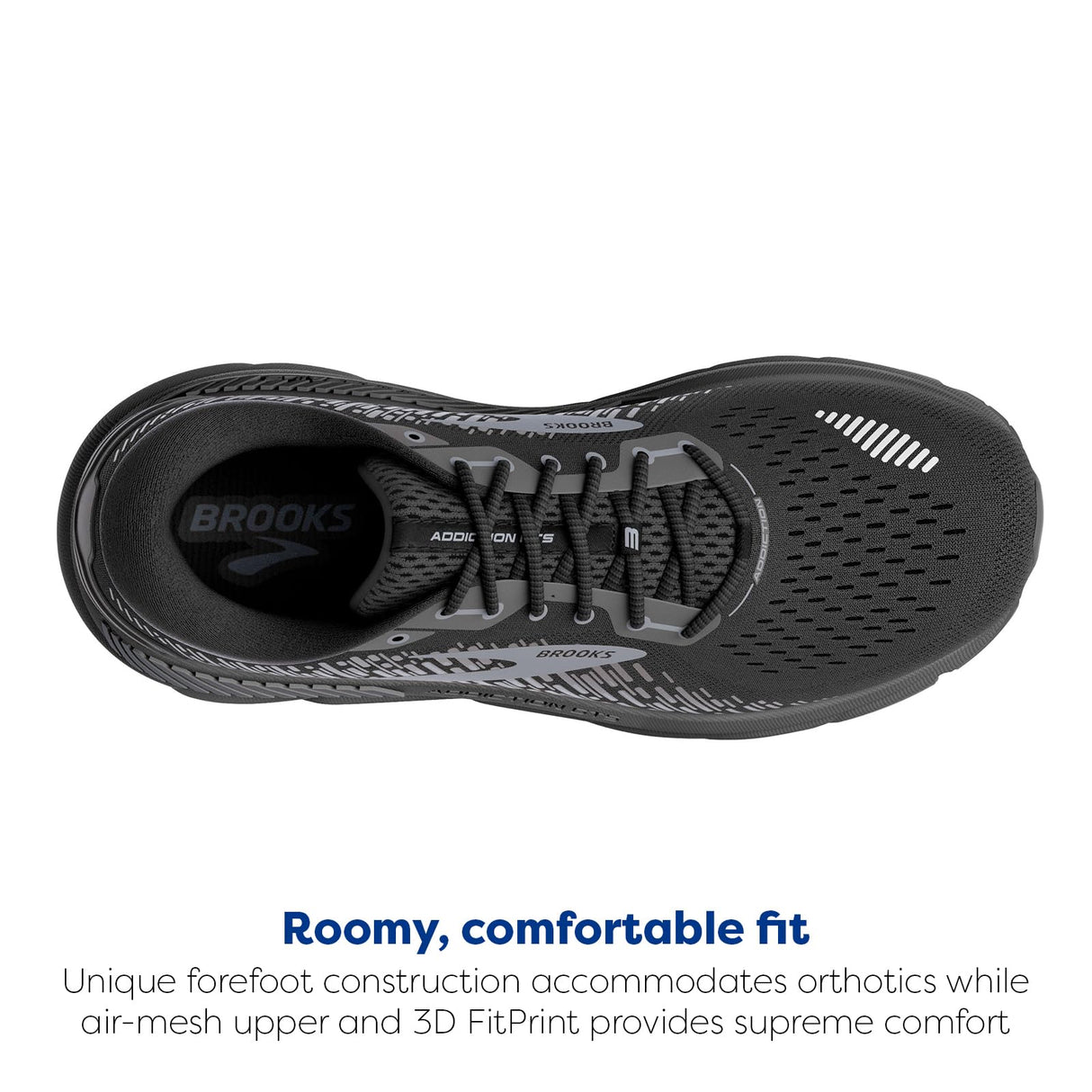 Brooks Addiction Gts 15, Zapatillas para Correr Hombre, Black Black Ebony, 42.5 EU