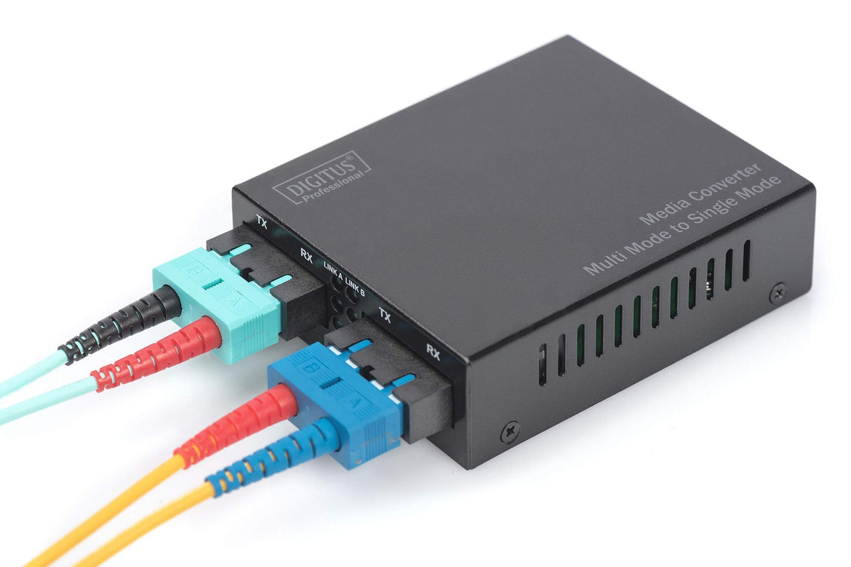 Digitus DN-82124 convertidor de Medio 1000 Mbit/s 1310 NM Multimodo, Monomodo Negro - Convertidor de Red (1000 Mbit/s, 1000Base-SX, 1000Base-SX, Gigabit Ethernet, 1000 Mbit/s, 1000BASE‑SX)