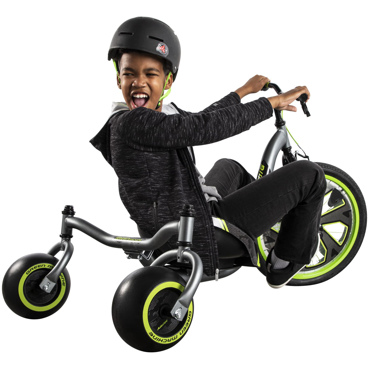 Huffy Green Machine Drift Trike Acrobacias derivas y giros Diversión Acción Llena Emoción Kart