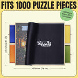 Tabla de Rompecabezas portátil y Mesa de Almacenamiento Ideal para Rompecabezas de 1000/1500 Piezas Ligero fácil de almacenar 4 cajones deslizantes de Color además de Alfombrilla de Puzzle (1000)
