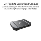 ASUS TUF Gaming Capture Card CU4K30 (4K60 HDR de Paso, Captura 4K30, USB C 3.2, entradas de Audio/Controlador, Certificación OBS, Latencia ultrabaja, PS4 / PS4 Pro / PS5, Xbox One/Series X/S)