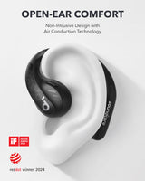 Soundcore by Anker AeroFit Pro Auriculares Bluetooth Inalámbricos de Conducción de Aire, Muy Cómodos, Ergonómicos, Ajuste Seguro, Sonido Rico con LDAC, Bluetooth 5.3, IPX5, 46H, Control con App