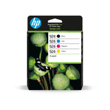 HP 924 6C3Z1NE, Pack de 4, Cartuchos de Tinta Originales Negro, Cian, Magenta y Amarillo, Compatible con impresoras HP OfficeJet Pro de la serie 8120 e impresora HP OfficeJet Pro de la serie 8130