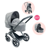Smoby Cybex - Cochecito para Muñecos, en Color Gris, para Niños a Partir de 3 Años - 37 x 21,5 x 61,5 cm